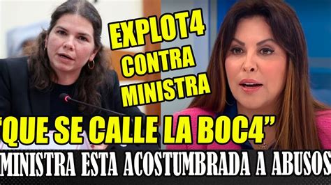 Explot4 Patricia Chirinos Cuadr4 A Ministra De La Mujer Y Arremete