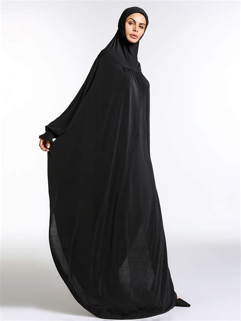 It is worn when women leave their homes, over their indoor clothes, but. Arab Women Loose Burqa Islamic Muslim One Piece Abaya ...
