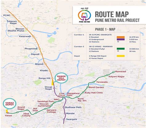 Pune Metro Map All Phase