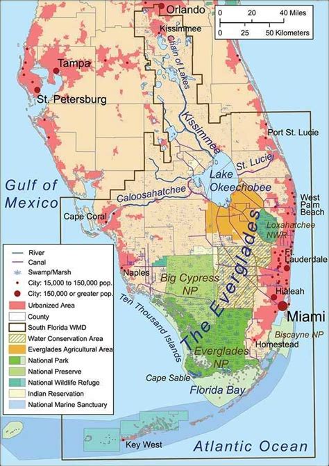 Map Of The Everglades Area Source Kmusser Coastal