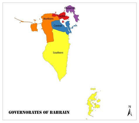 Political Map Of Bahrain Bahrain Governorates Map Ima