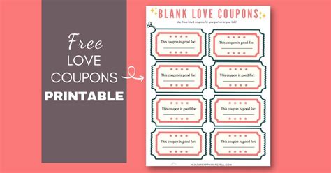 free printable love coupons template instant diy t