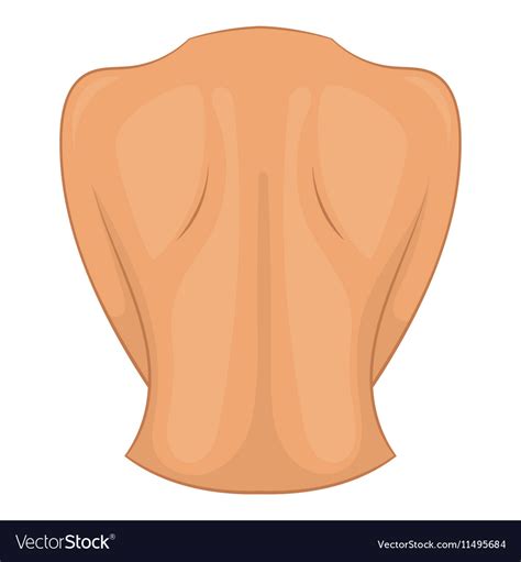 Woman Back Icon Cartoon Style Royalty Free Vector Image