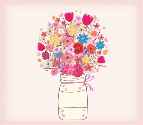Watercolor Painting Flowers With Vase Vector Eps Uidownload