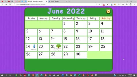 Lets Make A Calendar By Starfall June 2022 Calendar Updated At 61