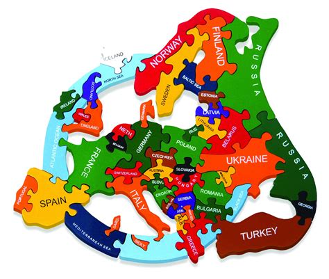 Alphabet Jigsaws Map Of Europe