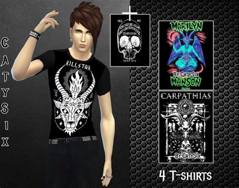 Killstar And Misc T Shirts Male Sims4 Sims 4 Male Clothes Sims 4