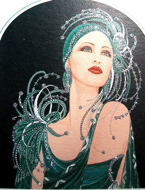 Flapper Lady Art Deco Illustration Art Deco Posters Art Deco Paintings