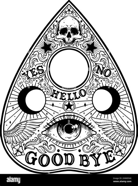Ouija Planchette Board Graphic Illustration Stock Vector Image And Art Alamy
