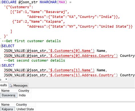 Extract Value From JSON String In Sql SqlHints