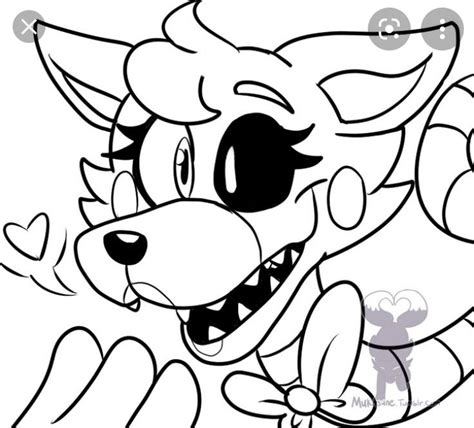 Fnaf Foxy And Mangle Coloring Pages