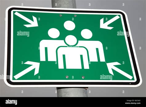 Sign Meeting Point Pictogram Stock Photo Alamy