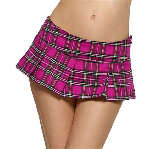2018 Women Mini Plaid Skirt Sexy Short Pleated Skirts School Girl Sexy