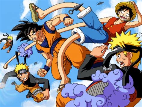 Cool luffy and naruto and goku. Colors Live - Goku vs Luffy vs Naruto by Lukidjano