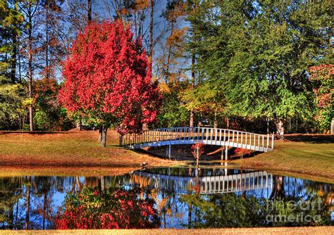 Fall Bridge Reflection Photograph By Kathy Baccari Fine Art America