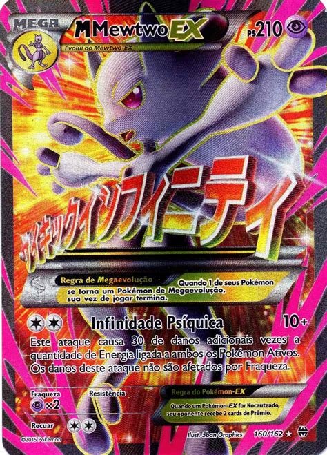 Carta Pokemon Mega Mewtwo Ex Full Art 160162 Turbo R R 9499
