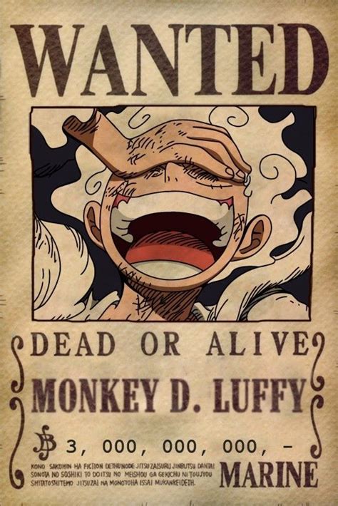 Monkey D Luffy Bounty Post Wano Kuni Arc Cartazes Gr Ficos Wanted One Piece Poster Pra