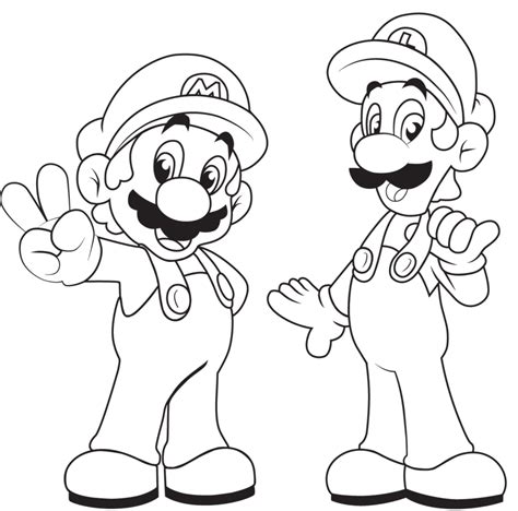 Sonic and mario colouring pages. Mario Brothers Coloring Pages - Coloring Pages