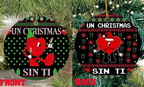 Bad Bunny Un Vareno Sin Ti Personalized Christmas Couple Ornament Perfect And Unique Ts For