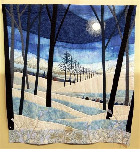Lovely Winter Scene Landscape Art Quilts Landscape Quilts Picture