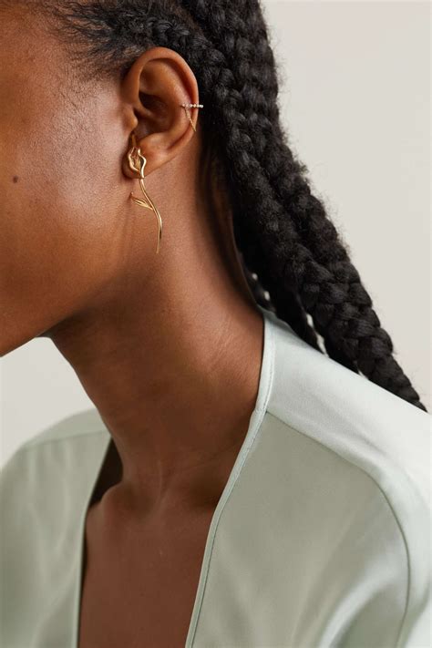 Anissa Kermiche Lady Garden Gold Plated Single Earring Net A Porter