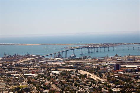 San Diego And Coronado Bridge California Stock Image Image Of