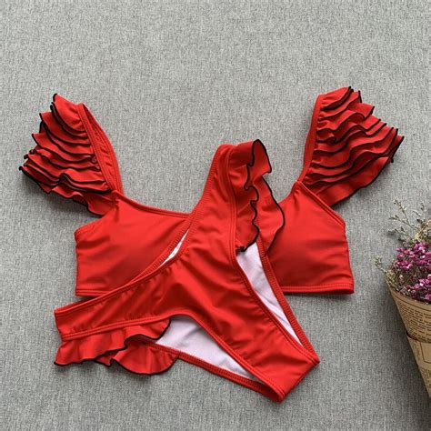 dan thress blog bikinx push up swimsuit female ruffle sexy bikini 2019 new bathers bandeau