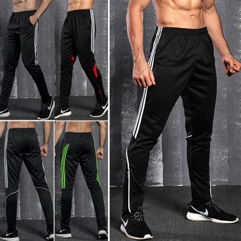 Men Sport Pants Long Trousers Tracksuit Fitness Pocket