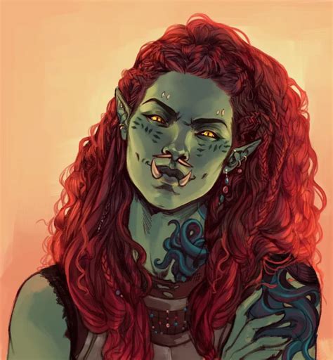Imaginary Orcs Female Orc Character Portraits Dungeons And Dragons