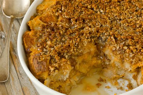 Recipe Sweet Potato Bread Pudding With Pecan Streusel And Whiskey Sauce