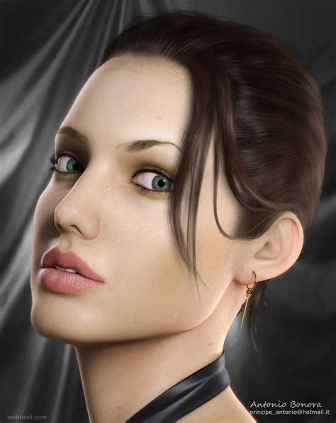 Angelina Jolie D Celebrity Character Design