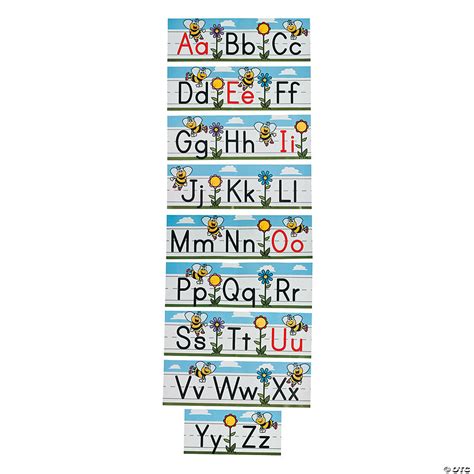 9 Pc Busy Bee Alphabet Strips Discontinued