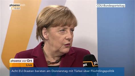 Cdu Parteitag Angela Merkel Im Interview Am 15122015 Youtube
