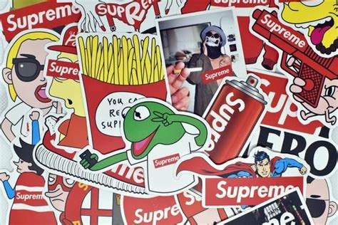 100 Supreme Stickers Hypebeast Waterproof Vinyl Stickers Pack For Hydro