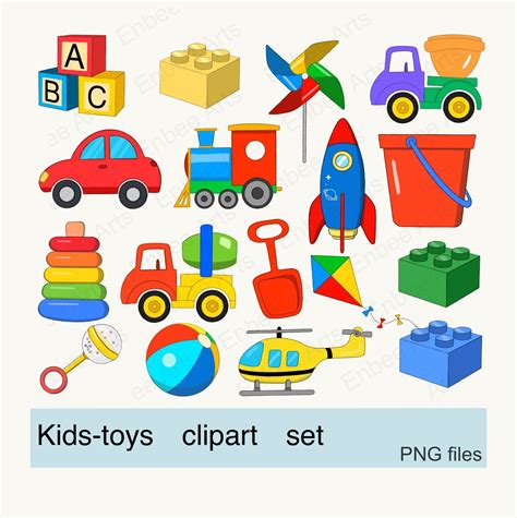 Toys Clipart Set Kids Clipart Baby Toys Preschool Clipart Personal