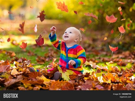 Child Fall Park Kid Image And Photo Free Trial Bigstock