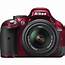 Nikon D5200 DSLR Camera With 18 55mm Lens Red 1507 B&ampH Photo