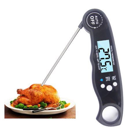 Smart Waterproof Folding Food Cooking Thermometer Bbq Grill Meat Oil