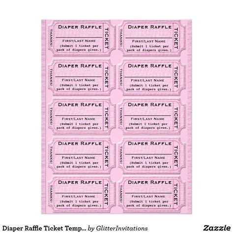 Diaper Raffle Ticket Template | Zazzle.com | Diaper raffle tickets, Raffle tickets, Diaper raffle