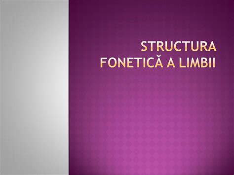 Pdf Structura Fonetica A Limbii Dokumentips