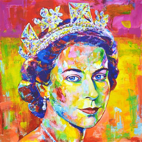 Queen Elizabeth Ii Painting By Iryna Kastsova Artmajeur