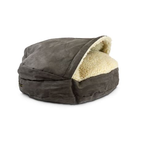 Snoozer Luxury Cozy Cave Pet Bed In Dark Chocolate And Cream Petco