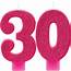 Glitter Pink Number 30 Birthday Candles 2ct  Party City Canada