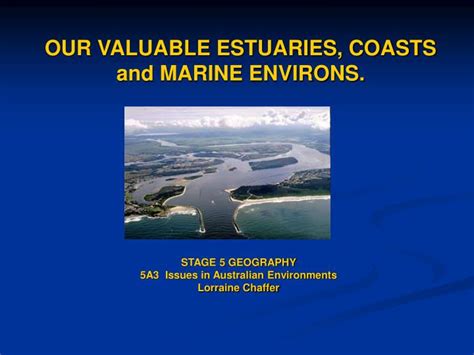 Ppt Our Valuable Estuaries Coasts And Marine Environs Powerpoint