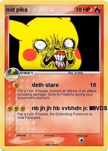 Pokémon Not Pika Deth Stare My Pokemon Card