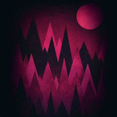 Dark Triangles Peak Woods Abstract Grunge Mountains Design In Red