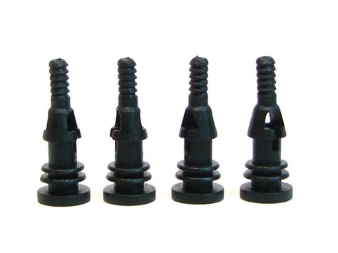 Riveted Rubber Fan Push Pins For Open Chassis Fan Black 4 Pack