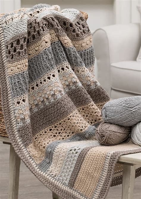 Plaid Au Crochet Striped Crochet Blanket Annies Crochet Crochet