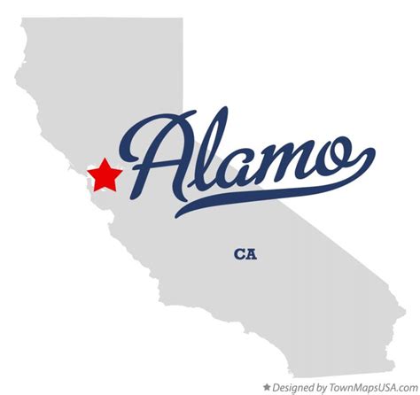 Map Of Alamo Ca California