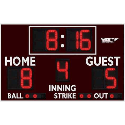 Varsity Scoreboards 3312 Baseballsoftball Scoreboard Pro Sports Equip